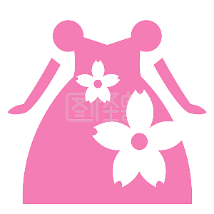 负空间公主裙logo