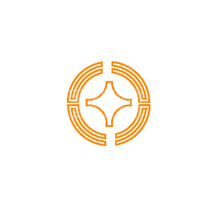 民聊创意铜钱商业理财致富黄色简约公司logo