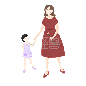 卡通母女素材图片 免费卡通母女png元素大全 图怪兽
