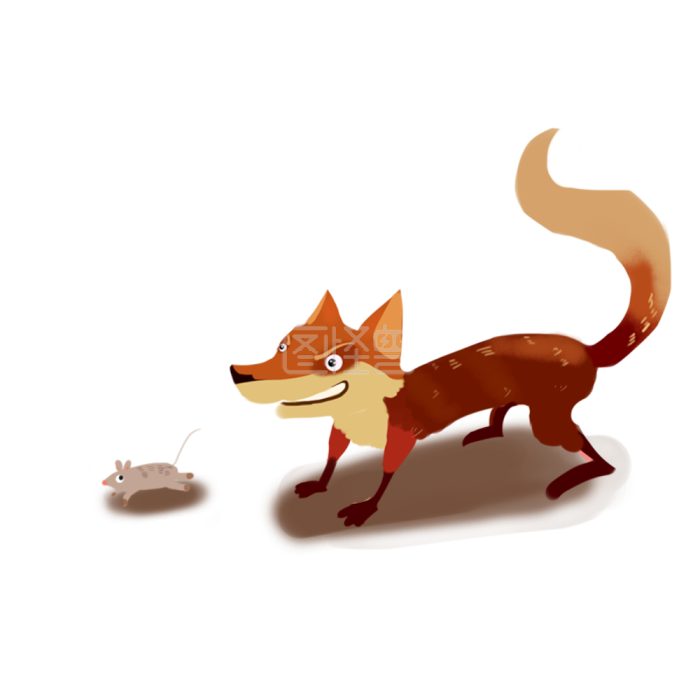卡通动物狐狸手绘素材背景素材图片 图怪兽