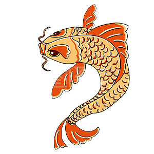 图怪兽原创元素卡通高考锦鲤好运鱼跃龙门素材