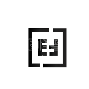 ef空间创意设计黑色办公学习英语培训企业平面公司logo