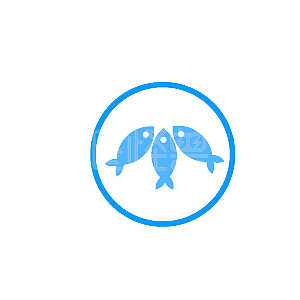 鱼哥蓝色创意设计美食美味平面鱼店鱼官餐厅logo