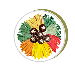 卡通美食火锅配菜香菇插画图怪兽原创元素