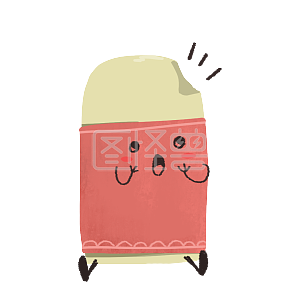 图怪兽原创元素可爱拟人橡皮擦