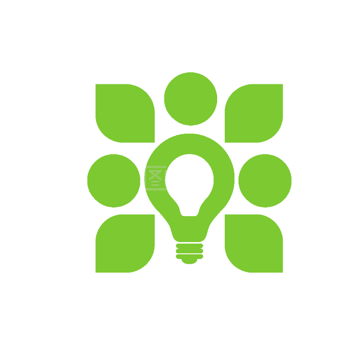 图怪兽原创素材 绿色创意设计企业公司办公辅助灯泡元素