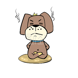 图怪兽原创元素表情包小狗可爱搞笑滑稽卡通简单