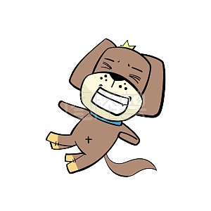 图怪兽原创元素表情包小狗可爱搞笑滑稽卡通简单