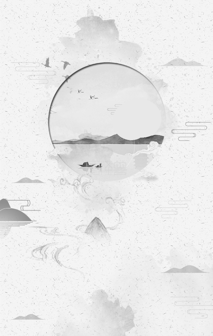 图怪兽原创元素古风中国风风格主题海报背景