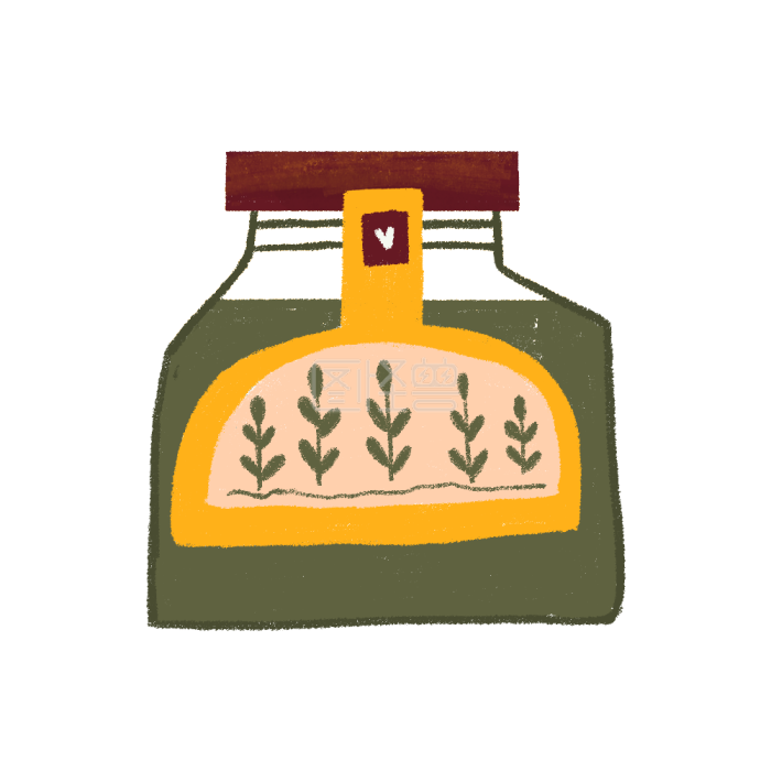 图怪兽原创元素青色食物调味料罐头盒子素材背景素材图片 图怪兽