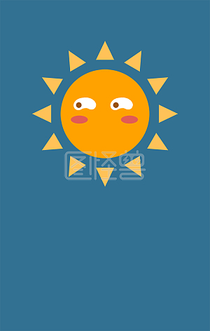 图怪兽原创元素背景海报素材太阳