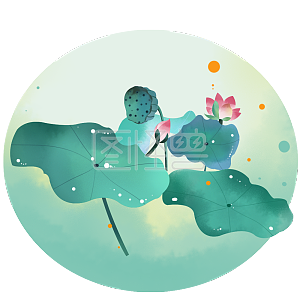 水彩荷花背景素材图片 图怪兽 水彩荷花背景素材图片 图怪兽