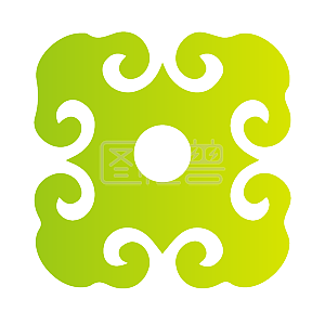 图怪兽原创元素 现代清新风格 青色玉如意软件logo