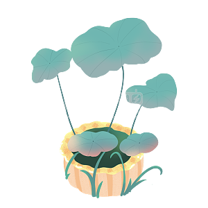 夏日柠檬茶手绘卡通素材背景素材图片 图怪兽