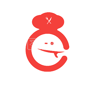 图怪兽原创素材 趣餐乐红色创意新口味新美食餐厅品牌logo