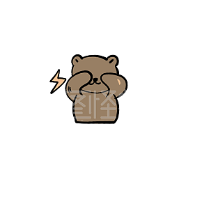 图怪兽原创元素捂眼熊棕色可爱