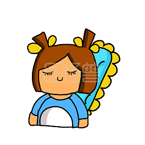 图怪兽原创元素卡通小胖子舒服表情包插画元素