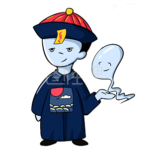 图怪兽原创元素中元节卡通僵尸鬼元素