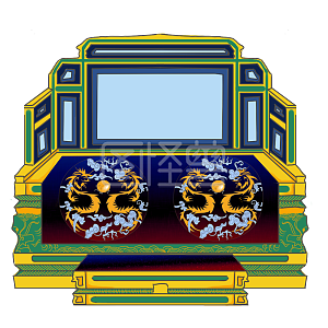 图怪兽原创元素宫廷龙椅元素