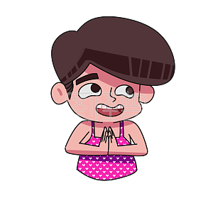 图怪兽原创元素表情包花心飞机头