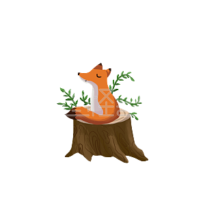 卡通动物狐狸手绘素材背景素材图片 图怪兽