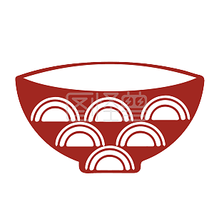 图怪兽原创元素 现代简约风格 红色餐饮用具碗logo