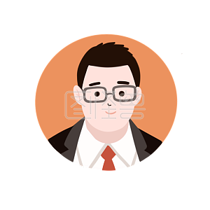 图怪兽原创元素人卡通圆形头像男性