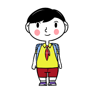 卡通小学生素材图片-免费卡通小学生png元素大全-图怪兽