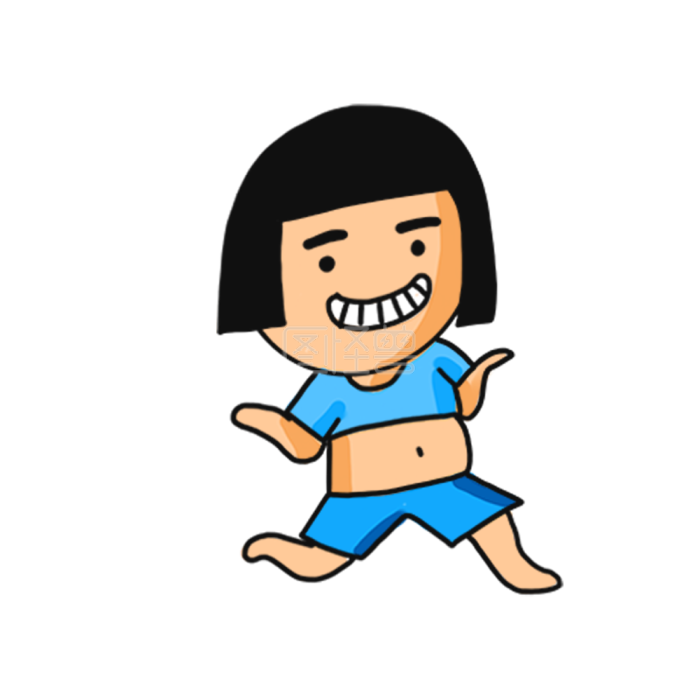 图怪兽原创元素卡通小胖子浪起来表情包插画元素
