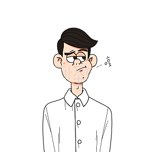 图怪兽原创元素卡通上班族不屑的表情