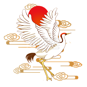图怪兽原创元素重阳节仙鹤展翅装饰元素