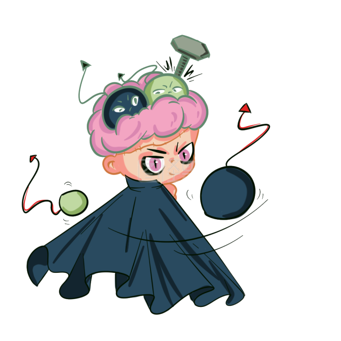 图怪兽原创元素万圣节卡通人物