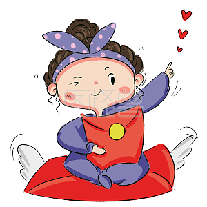 图怪兽原创元素红包高高飞卡通人物