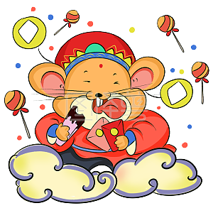 图怪兽原创元素台历能吃是福卡通老鼠元素