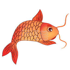 图怪兽原创元素幸运鲤鱼锦鲤手绘元素
