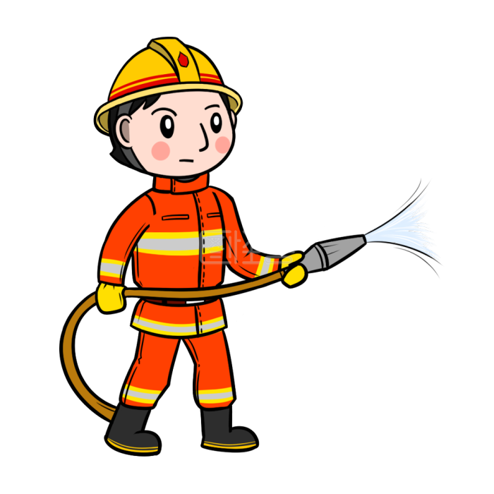 图怪兽原创动画元素消防员灭火