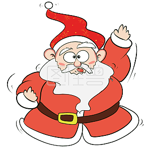 图怪兽原创元素嗨~卡通圣诞老人表情包