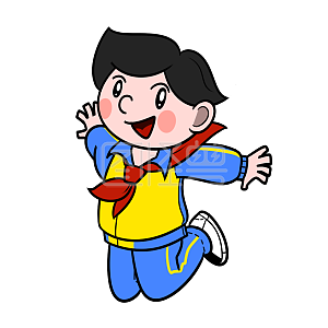 图怪兽原创动画元素卡通快乐小学生