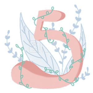 图怪兽原创元素倒计时数字文艺装饰艺术字5