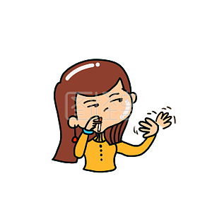 图怪兽原创元素卡通风女孩表情包大佬说不行插画元素