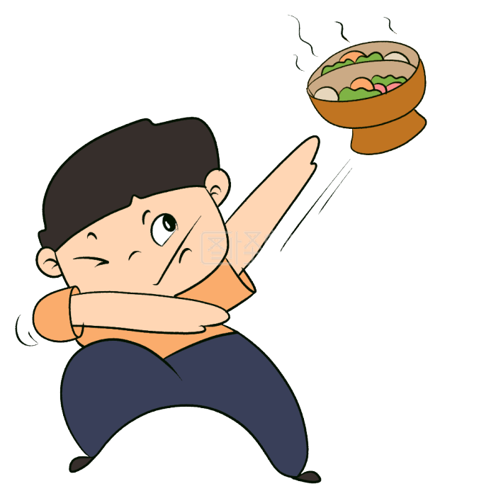 图怪兽原创元素吃火锅啊卡通表情包