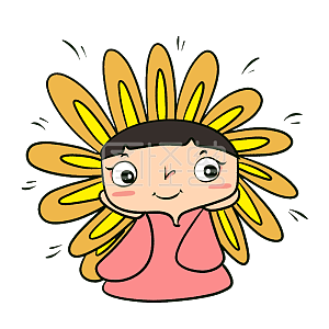 图怪兽原创元素花季女孩卡通表情包