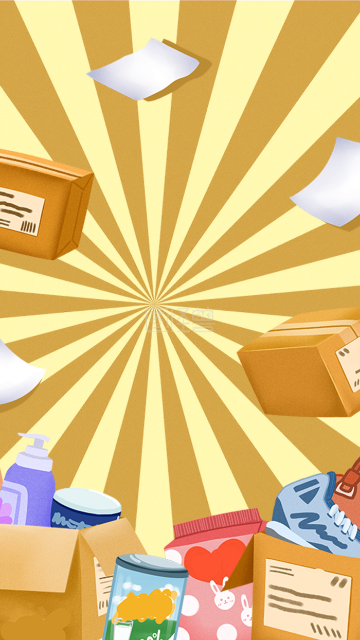 图怪兽原创元素 通用背景 卡通 清淡系列-背景素材图片-图怪兽