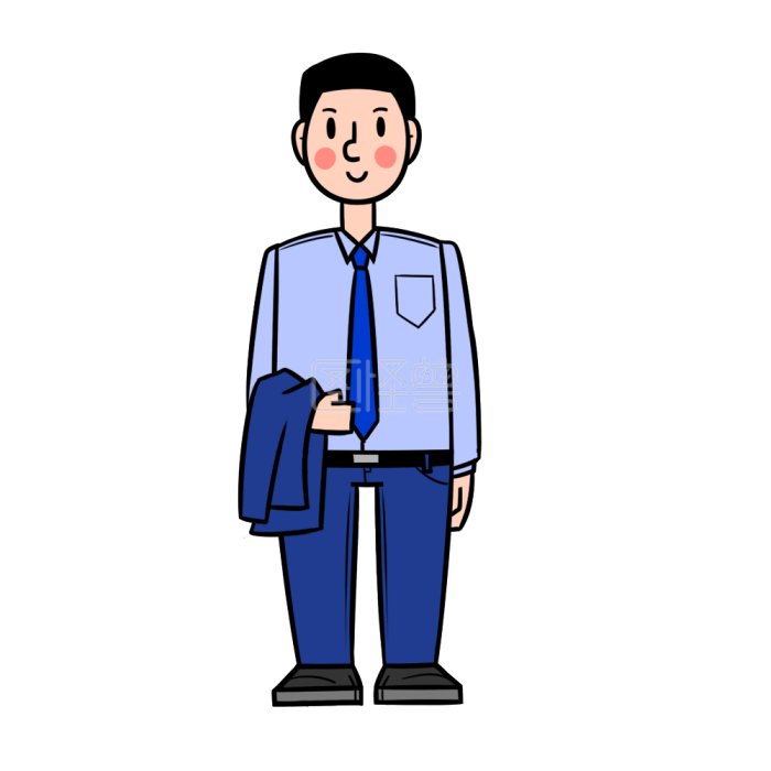 图怪兽原创元素卡通职场上班族男士