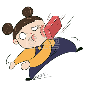 图怪兽原创元素吃我一砖卡通表情包