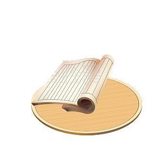 图怪兽原创元素手绘古风元素书本摆件插画元素