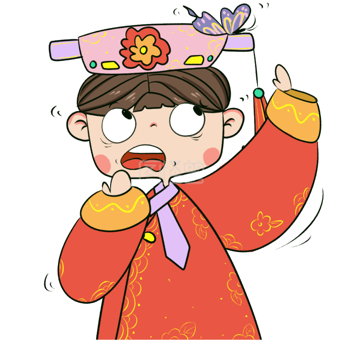 图怪兽原创元素惊喜从天而降卡通表情包