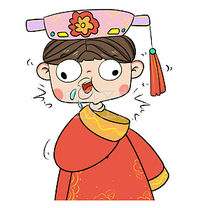 图怪兽原创元素扼住喉咙卡通表情包