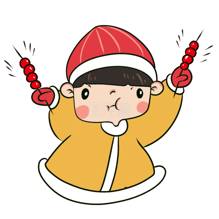 图怪兽原创元素拿冰糖葫芦的孩子