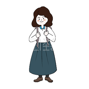 图怪兽原创元素人物小女孩女学生